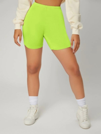 Neon short leggings  geel fluoriserend