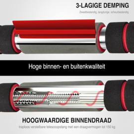 Ultrasport Force 300 optrekstang  pullbar deurstang - 65 tot 103 cm