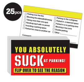 Parkeerkaartje Ergernis kaartje foutparkeerders