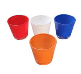 EK Glazen set rood wit blauw en oranje