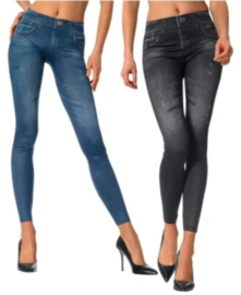 Stretch jeans leggings Slimmaxx - blauw & zwart