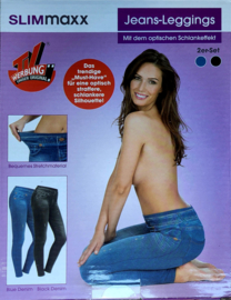 Stretch jeans leggings Slimmaxx - blauw & zwart