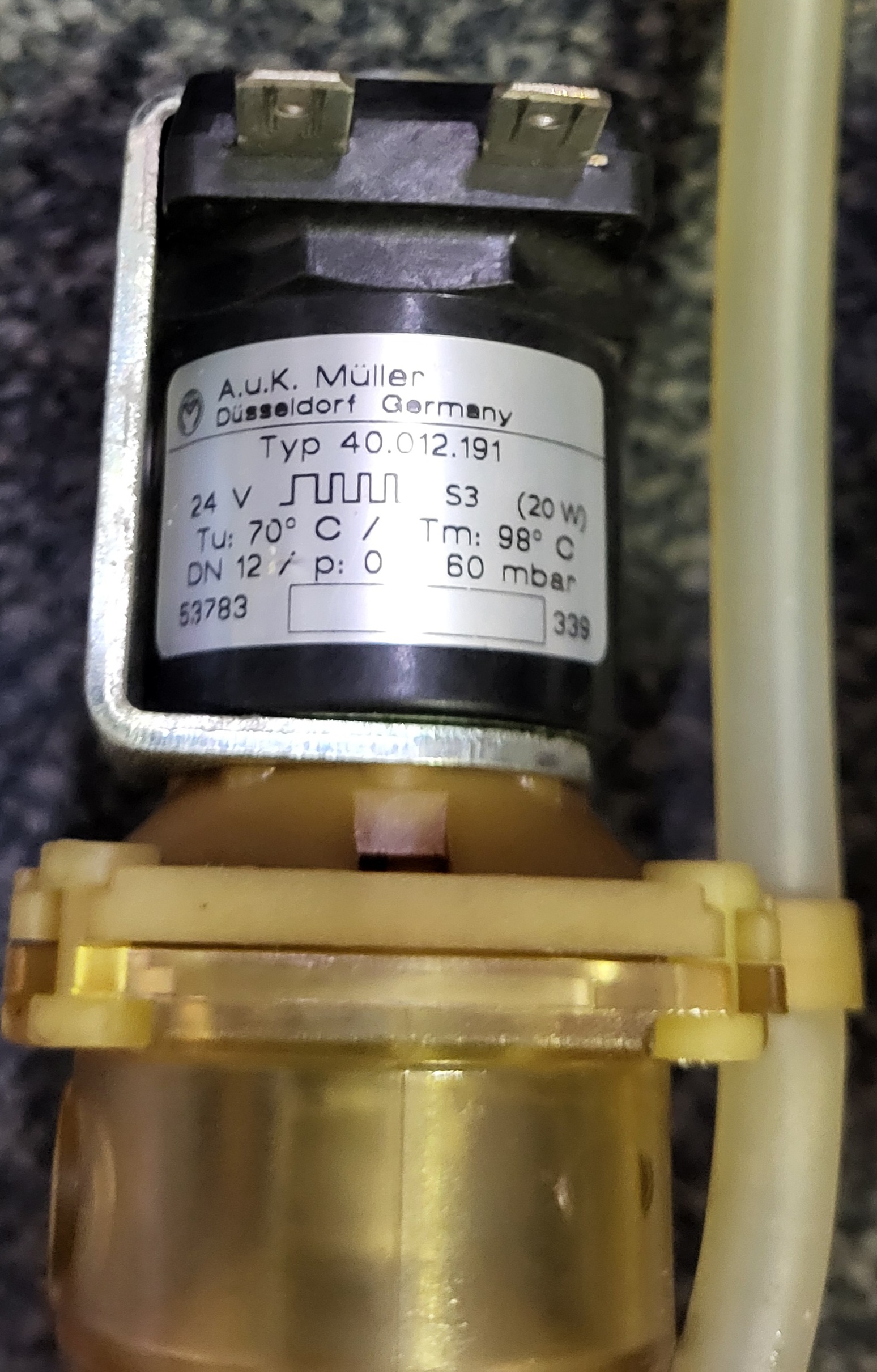 Magneetventiel AUK MULLER 40.012.191 24 volt