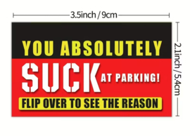 Parkeerkaartje Ergernis kaartje foutparkeerders