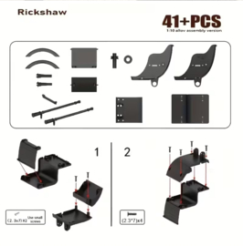 DIY riksja - 40+ onderdelen modelbouw