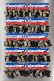 Set van 12 Mini dart pijltjes set in hoesje - sleutelhanger