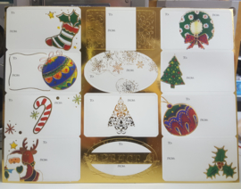 Kerst kado stickers