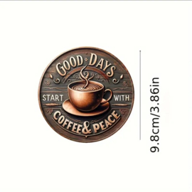 Koffie coasters onderzetters - set van 8