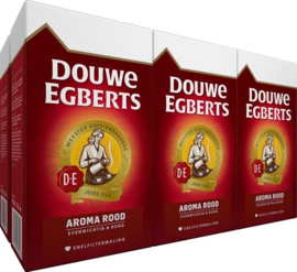 Douwe Egberts snelfilterkoffie roodmerk 500 gram pak - per 2 pakken