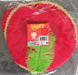 Sinterklaas Pieten baret rood en blauw