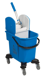 Schoonmaakwagen - Mopwagen met pers - Blauw 20 liter