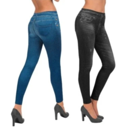Stretch jeans leggings Slimmaxx - blauw & zwart