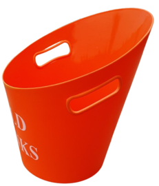 Oranje ice bucket wijnkoeler - bierkoeler