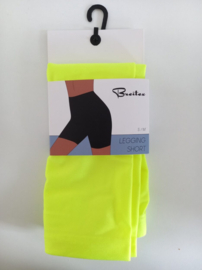 Neon short leggings  geel fluoriserend