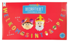 Sinterklaas welkom Sint en Piet decoratie slinger  honeycombs