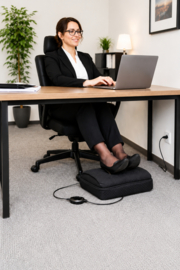Comfortabel stoffen voetkussen met verwarming