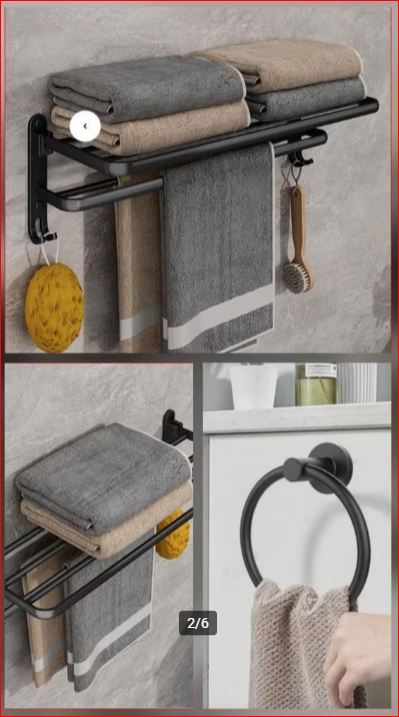 Combi deal Handdoeken rek + Handoekring
