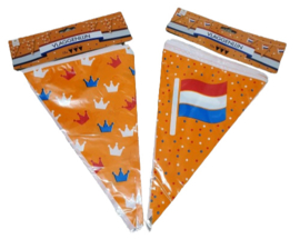 Oranje  vlaggetjes vlaglijn  6 meter
