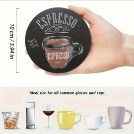 Set van 6 koffie koffie coasters - Onderzetters