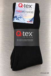 Q-Tex Thermosokken - zwart - 3-pack  maat 39-42 en 43-26