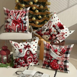 Kerst kussenhoes - set van 4 - Christmas Candy