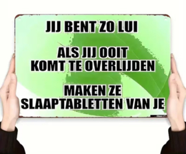 Tekstbordje humor