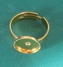 Ring 12 mm - adjustable -  flat