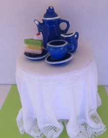 Miniatuur Gedekte Tafel - Blauw - Miniature set Table - Blue