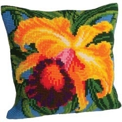 Pillow, printed - Paradise Orchid