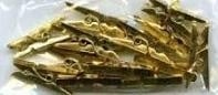 Knijpertjes goud 48 st - Miniature clothes-pegs gold, 48 pcs