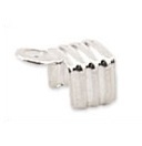 Cord clasps - silver - 4 mm - 8 pcs
