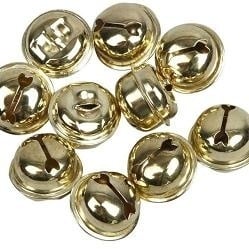 Belletjes - goud - 5 stuks - 12 mm - 5 pcs - Metal bells - gold