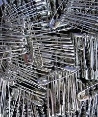 Safety pins, silver - 5 sets - 18 mm