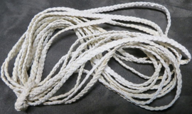 Gevlochten koord - wit - braided cord - white