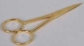 Scissors - gold, with fine tips - 10 cm