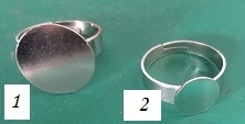 Ring 10 mm - plat - adjustable - 2 -  flat