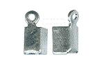 Cord clasps - silver - 1 mm - 10 pcs