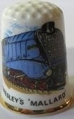Thimble - 039 - bone china -  Gresley`s "Mallard" train