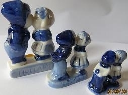 Delfts blauw - Zoenend paartje - middel - Kissing Couple - medium