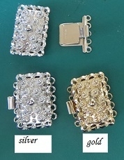 Clasp - silver - 1,5 x 2 cm
