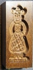 Koekplank - large - donker- Wooden mold for Speculaas - large - dark