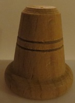 Vingerhoed - hout - 15 mm - Thimble wood