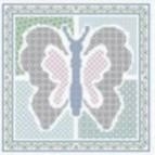 Stitchin`Sprirations - Sally Rudkin - Blackwork - Vlinder Merklap - Butterfly Sampler