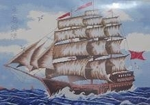 Rungrat Puthikul - Zeil boot op zee - Tall Ship at sea - aida