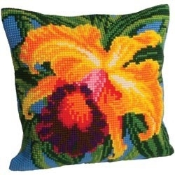 Latch Hook Kits for Kids Adults DIY Throw Pillow Cover Needlework Cross Stitch Kits Printed Canvas Black and White Flowers Pattern,17/'/' X 17/'/'