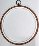 Flexi hoop, rond - hout kleur - 13 cm - Round flexi hoop - wood grain