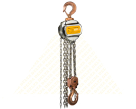 DELTA SPARKLESS Vonkvrije handkettingtakel - 3 TON - ATEX zone 1 - met gegalvaniseerde lastketting