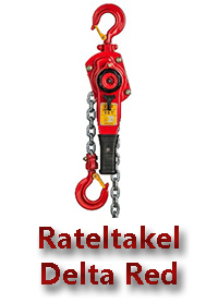 Rateltakel Delta Red Hijsen en Sjorren