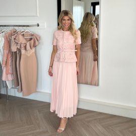 ROZE TWEED PLISSÉ GLAM SET By Yessey