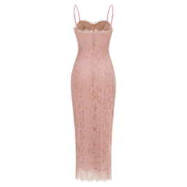 ROZE KANTEN BRUILOFTSJURK By Yessey